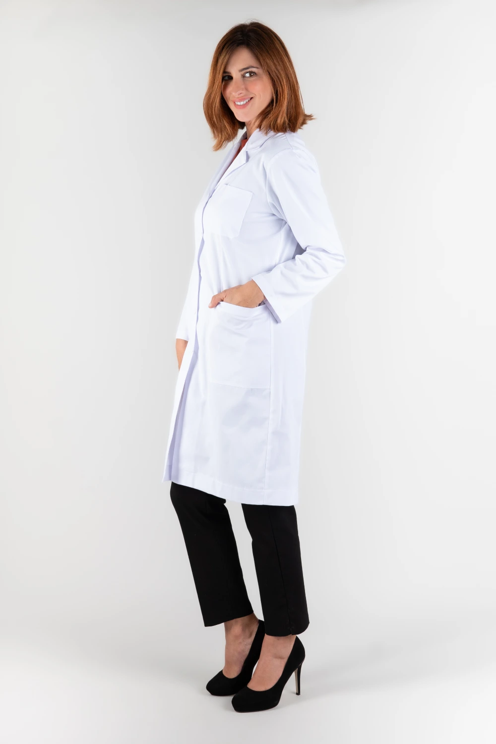 Bata larga blanca 2 Comprar Bata larga sanitaria color blanco