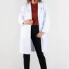 Bata larga blanca 4 Bata larga sanitaria color blanco para auxiliares
