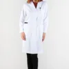 Bata larga blanca 5 Bata larga sanitaria color blanco para enfermeras