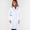 Bata larga blanca 5 Bata larga sanitaria color blanco para enfermeras