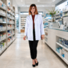 bata corta farmacia cuadrada
